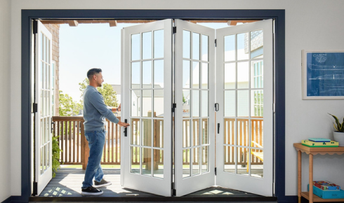 Large sliding glass doors